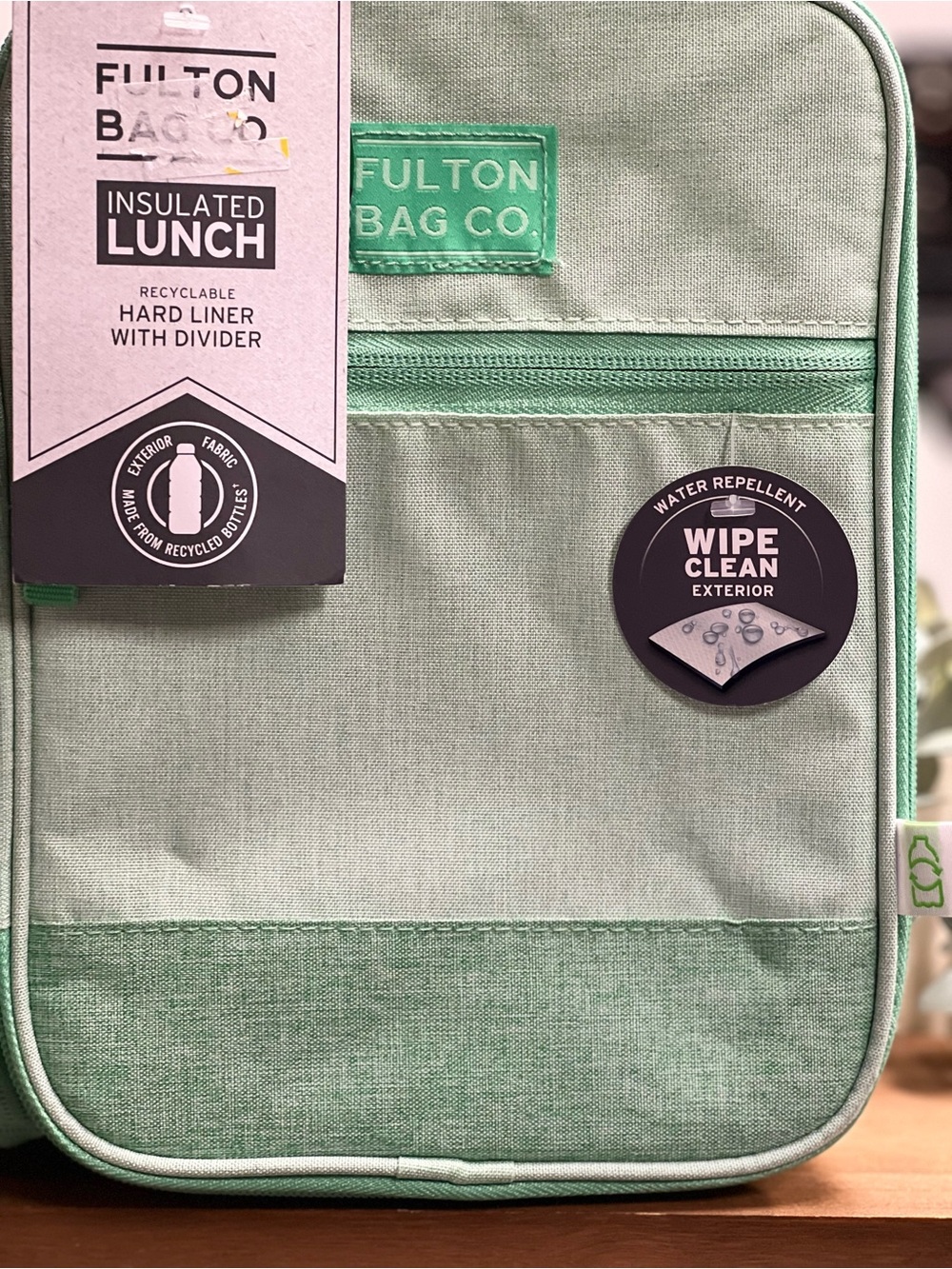 Fulton Bag Co Insulated Lunch Bag in Mint Green